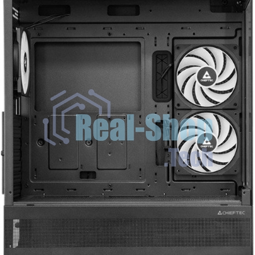 Компьютерный корпус Chieftec Vista черный без БП ATX 3x120мм 1xUSB2.0 1xUSB3.0 1xUSB3.1 audio bott PSU