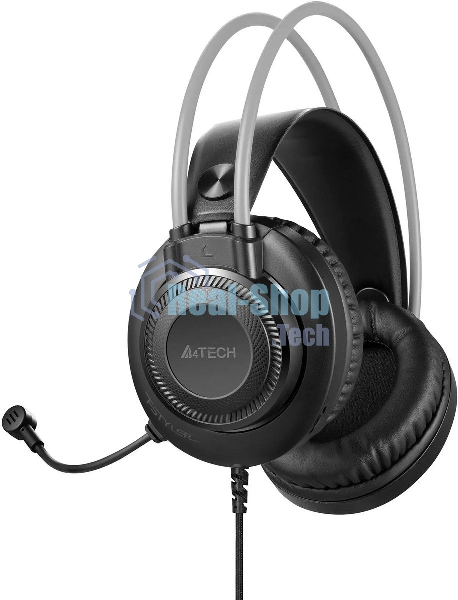 Гарнитура A4Tech Fstyler FH200U серый, проводная