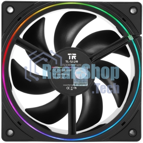 Кулер для корпуса Thermalright TL-S12R Reverse (120x120x25mm, 4-pin PWM, ARGB, 47.6CFM, 23.2dBA, 1500RPM, черный)