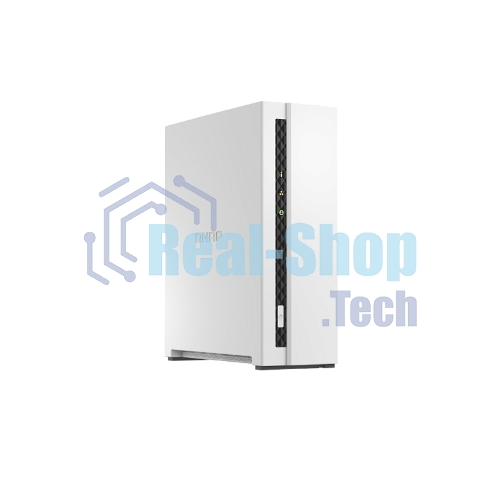 Сетевое хранилище SMB QNAP TS-133 NAS 1 HDD tray. ARM 4-core Cortex-A55 1.8GHz, ram 2 Gb (max), 1x1GbE, 1xUSB 2.0 port,1xUSB 3.2 Gen 1