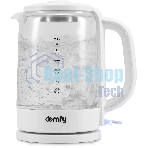 Чайник электрический Domfy DSW-EK304 1.7л. 2200Вт белый (корпус: стекло)