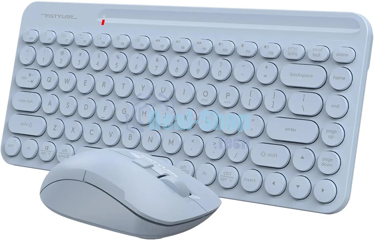 Комплект клавиатура+мышь A4Tech FStyler FG3200 Air2 беспроводной, USB, 2000 DPI, синий