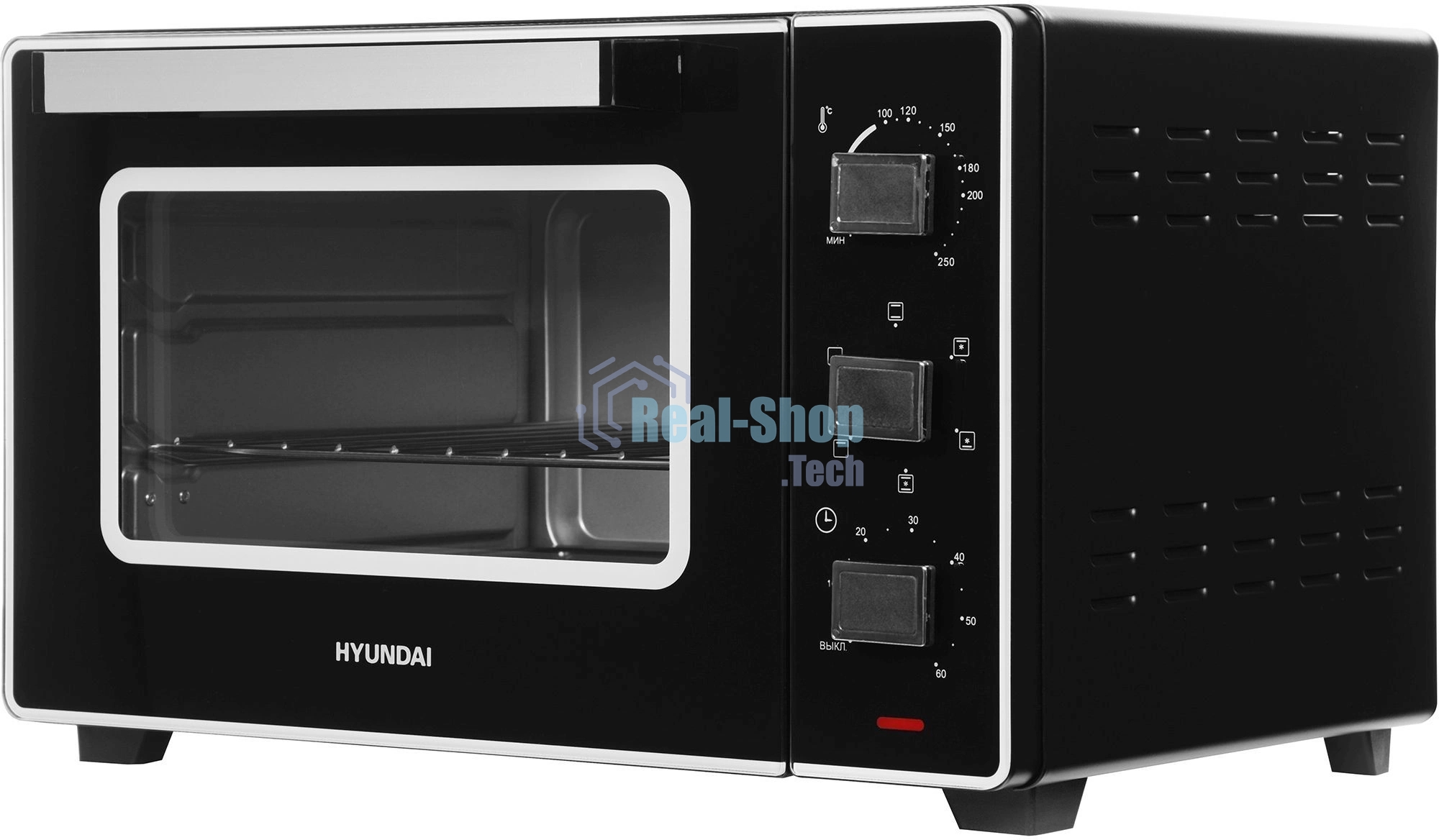 Мини-печь Hyundai MIO-HY093 28 л, 1600 Вт, черный