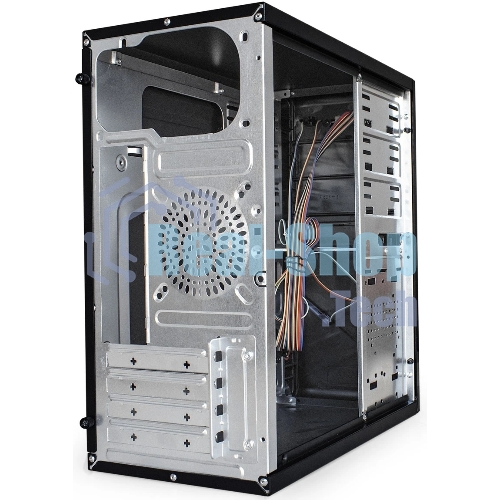 Компьютерный корпус Minitower ExeGate BA-202-UNS500 (mATX, БП UNS500 с вент. 12см, 2хUSB, аудио, черный)