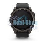 Смарт-часы Garmin Fenix 8 Solar Sapphire титановый угольно-серый DLC, черный 51мм