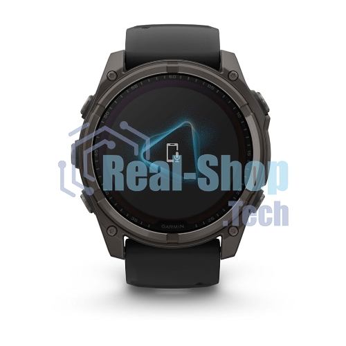 Смарт-часы Garmin Fenix 8 Solar Sapphire титановый угольно-серый DLC, черный 51мм