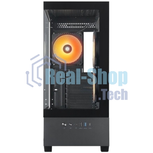Компьютерный корпус Chieftec Vista черный без БП ATX 3x120мм 1xUSB2.0 1xUSB3.0 1xUSB3.1 audio bott PSU