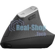 Мышь беспроводная Logitech MX Vertical черный/серебристый, 4000 dpi, радиоканал, Bluetooth, USB, кнопки - 6