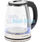 Чайник электрический Starwind SKG4777 1.8 л, 2000 Вт, черный/прозрачный (корпус: стекло)