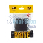 Розетка 1-местная IEK BRITE РСбш10-3-БрТБ с заземлением, с защитными шторками и крышкой, 16А, IP20, темная бронза