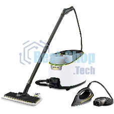 Пароочиститель Karcher SC 4 Deluxe Iron EasyFix белый, напольный, 2200 Вт, 60 г/мин, 1300 мл
