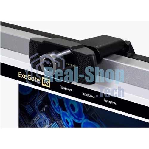 Веб-камера ExeGate BusinessPro C922 FullHD 1920x1080, 30 кадр/с, USB Type-A, микрофон (шумоподавление), универсальное крепление, штатив в комплекте