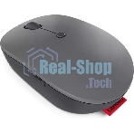 Мышь беспроводная Lenovo Go серый, 2400 dpi, радиоканал, USB-C, кнопки - 3