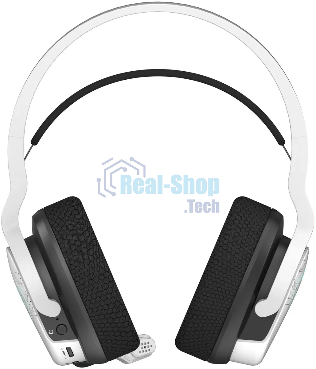 Гарнитура Bloody GR370 белый, беспроводная + проводная, Bluetooth, до 45 ч, подсветка