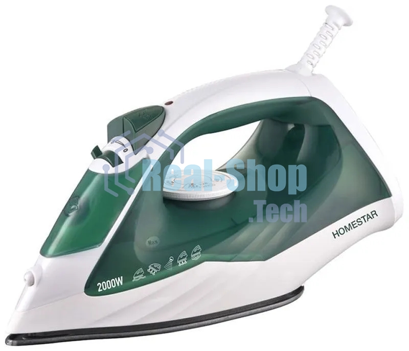 Утюг Homestar HS-4008 белый/зеленый, 2000 Вт, 120 г/мин, 260 мл