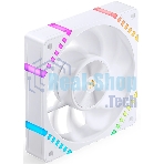 Вентилятор для корпуса JONSBO HF2-120WR Reverse (120x120x25мм, 4-pin PWM, ARGb, 63.3CFM, 29.5dBA, 2200RPM, белый)