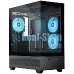 Компьютерный корпус Chieftec Vista черный без БП ATX 3x120мм 1xUSB2.0 1xUSB3.0 1xUSB3.1 audio bott PSU