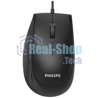 Мышь проводная Philips SPK7327 черный, 1600 dpi, USB, кнопки - 5