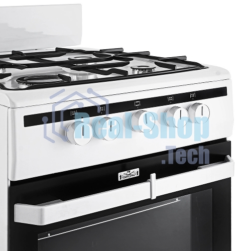 Плита газовая Hansa FCGW51001 белый, конфорок 4 шт, духовка 56 л, 50 см x 85 см x 60 см