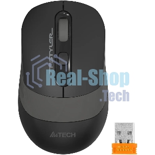 Мышь беспроводная A4Tech Fstyler FG10S черный/серый, 2000 dpi, радиоканал, USB, кнопки - 4