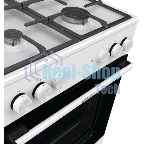 Плита комбинированная Gorenje GK6A20WF белый, конфорок 4 газовых, духовка 65 л, 60 см x 85 см x 60 см