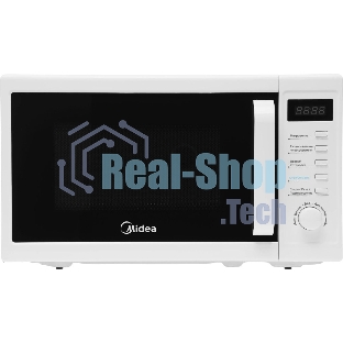 Микроволновая печь Midea AM820CUK-W белый, 20 л, 800 Вт, переключатели - кнопки, поворотный механизм
