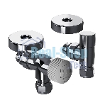 Набор термостатический осевой Royal Thermo Design Pro 15мм М30х1,5 (Хром)
