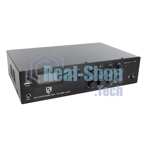 Микшер-усилитель Intrend ITMXAMP-120MT MP3, FM тюнер, USB, Bluetooth, 2хMic/3хLine входы, 1хLine выход,120 Вт, 4/8Ом/100V, IR-пульт в комплекте