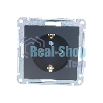 Механизм розетки 1-м СП AtlasDesign с заземл. 16А карбон SchE ATN001043