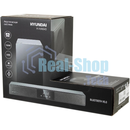 Микросистема Hyundai H-HA640 черный 150Вт FM USB BT SD/MMC/MS