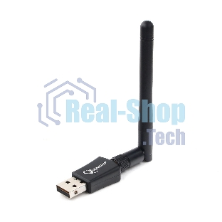Сетевой адаптер Wi-Fi+Bluetooth Gembird WNP-UA-019, двухдиапазонный с антенной, 600Мбит, USB, 802.11b/a/g/n/a