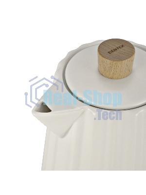 Электрочайник Centek CT-0068 белый, 1.7 л, 2000 Вт, скрытый нагревательный элемент