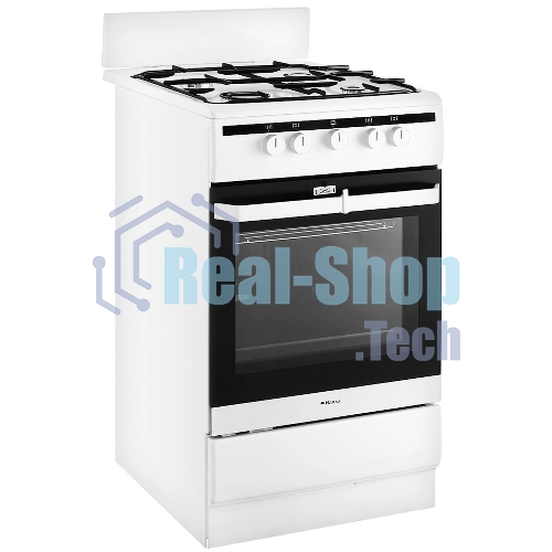 Плита газовая Hansa FCGW51001 белый, конфорок 4 шт, духовка 56 л, 50 см x 85 см x 60 см