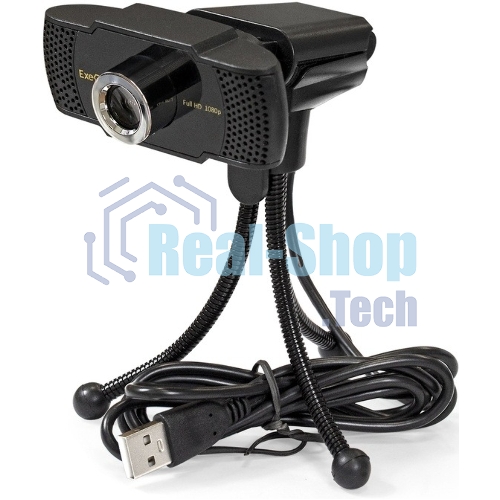 Веб-камера ExeGate BusinessPro C922 FullHD 1920x1080, 30 кадр/с, USB Type-A, микрофон (шумоподавление), универсальное крепление, штатив в комплекте