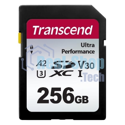 Флеш карта SDXC Transcend 340S, 256 Гб, UHS-I Class U3 V30 A2 (TS256GSDC340S)