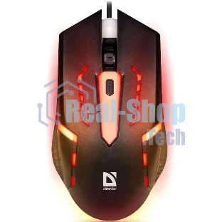 Мышь проводная Defender Flash MB-600L черный, 1200 dpi, USB, кнопки - 4
