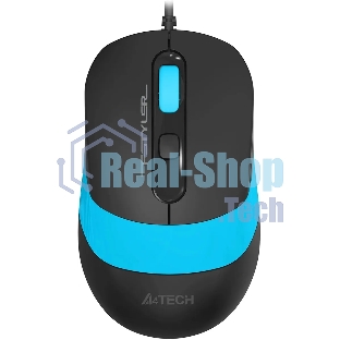 Мышь проводная A4Tech Fstyler FM10S черный/голубой, 1600 dpi, USB, кнопки - 4