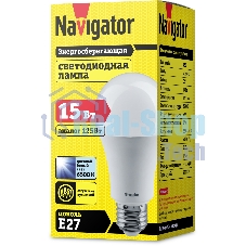 Лампа светодиодная Navigator NLL-A70/A60-15-230-6.5K-E27 грушевидная