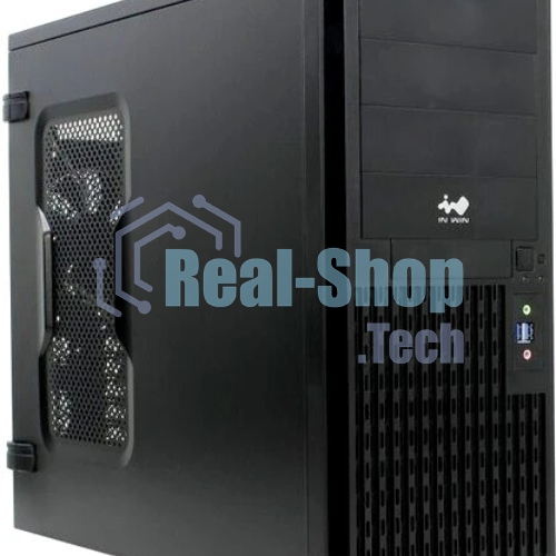 Компьютерный корпус Midi Tower InWin PE689 Black USB 3.0*2+A(HD)+fron fan 120мм*1+rear fan 120мм*1+ 2*2SATA+1*1SATA+Intrusion Switch/holes for SL20” ATX RACKMOUNT*(без блока питания)
