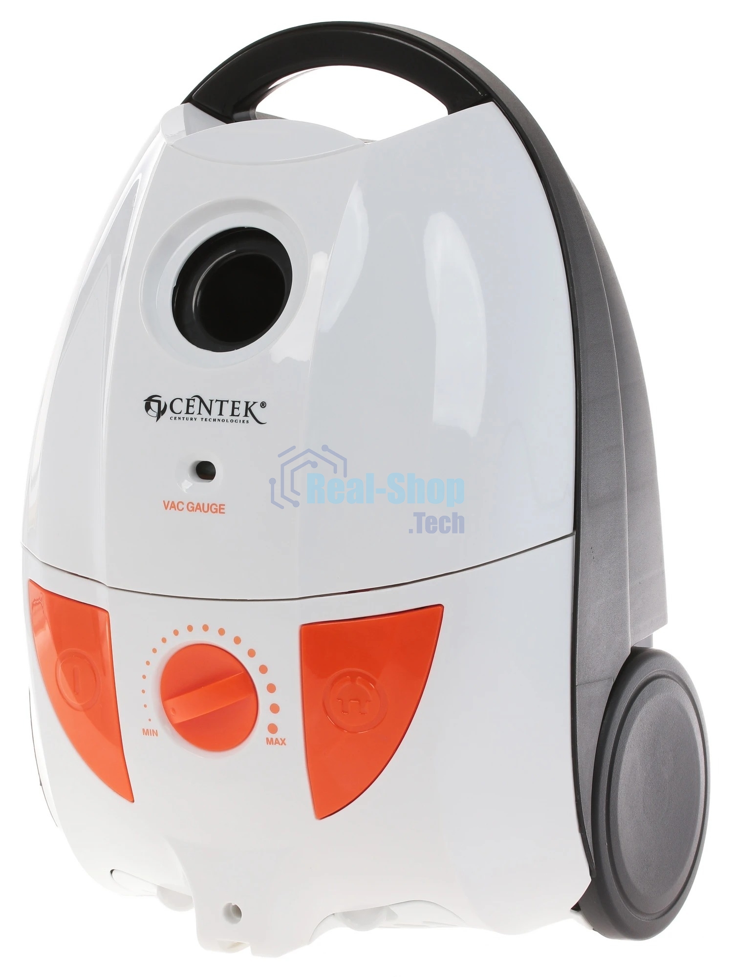Пылесос Centek CT-2503 белый/оранжевый, 400/2000 Вт, уборка сухая, пылесборник мешок 2.5 л