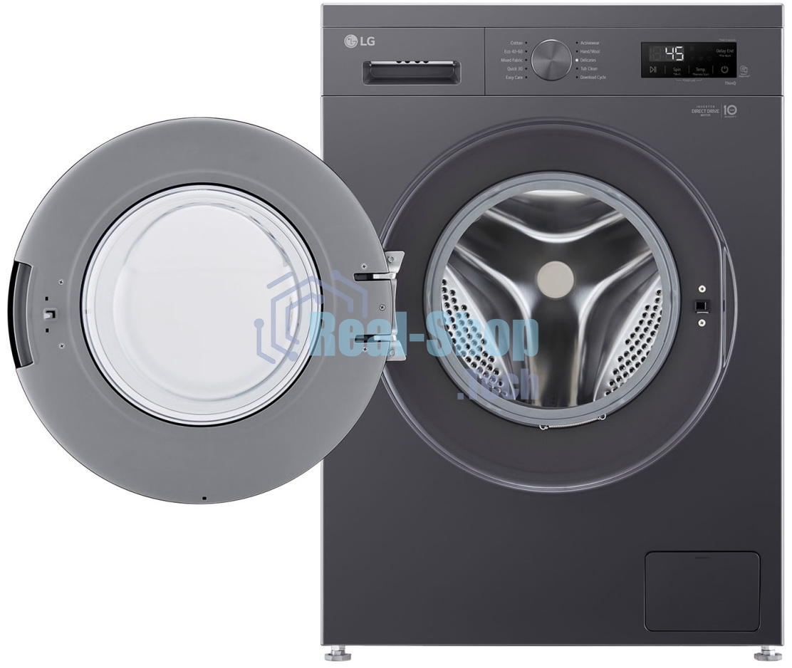 Стиральная машина LG F2Y1TYP6J графит, загрузка фронтальная 8 кг, 1200 об/мин, класс A