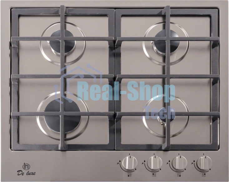 Газовая варочная поверхность De Luxe TG4_750231F-070, 4 конфорки, нержавеющая сталь, 7500 Вт