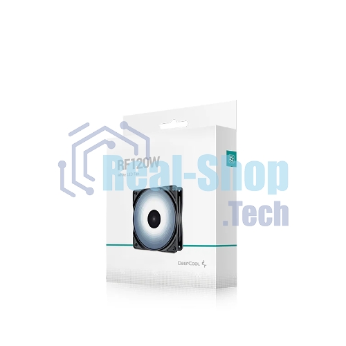 Вентилятор для корпуса DEEPCOOL RF120W DP-FLED-RF120-WH черный 120мм 1300rpm 22db 4-pin