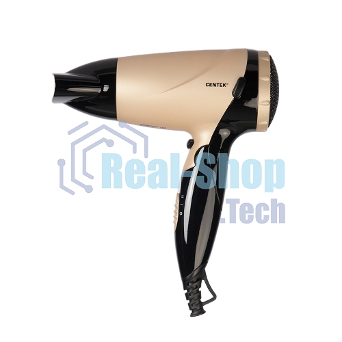 Фен Centek CT-2209 BLG черный/золотой перламутр, 1600 Вт, компактный