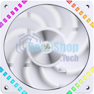 Вентилятор для корпуса JONSBO HF2-120WR Reverse (120x120x25мм, 4-pin PWM, ARGb, 63.3CFM, 29.5dBA, 2200RPM, белый)