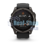 Смарт-часы Garmin Fenix 8 Solar Sapphire титановый угольно-серый DLC, черный 51мм