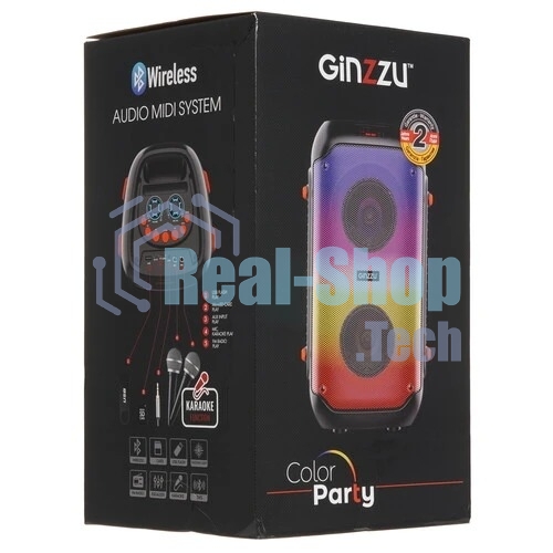 Акустическая система Ginzzu GM-234 Midi, BT/USB/TF/FM/MIC/ДУ
