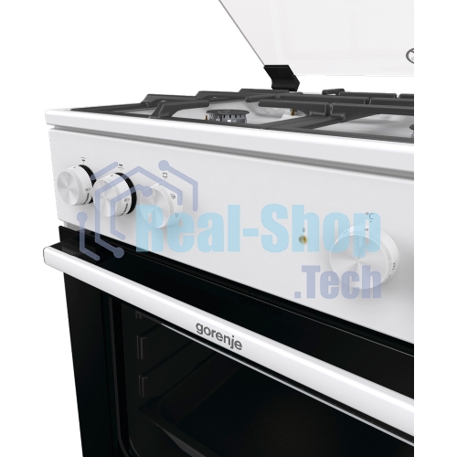 Плита комбинированная Gorenje GK6A20WF белый, конфорок 4 газовых, духовка 65 л, 60 см x 85 см x 60 см
