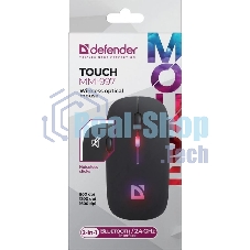 Мышь беспроводная Defender Touch MM-997 черный, 1600 dpi, радиоканал, Bluetooth, USB, кнопки - 4