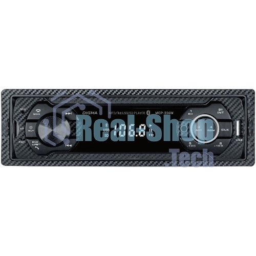 Автомагнитола Digma MCP-226W, 1 DIN, USB Type-A, AUX